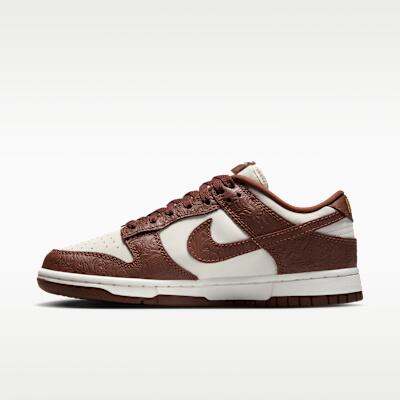 Nike Dunk Low femme - Baskets low-top marron et blanc, taille 40