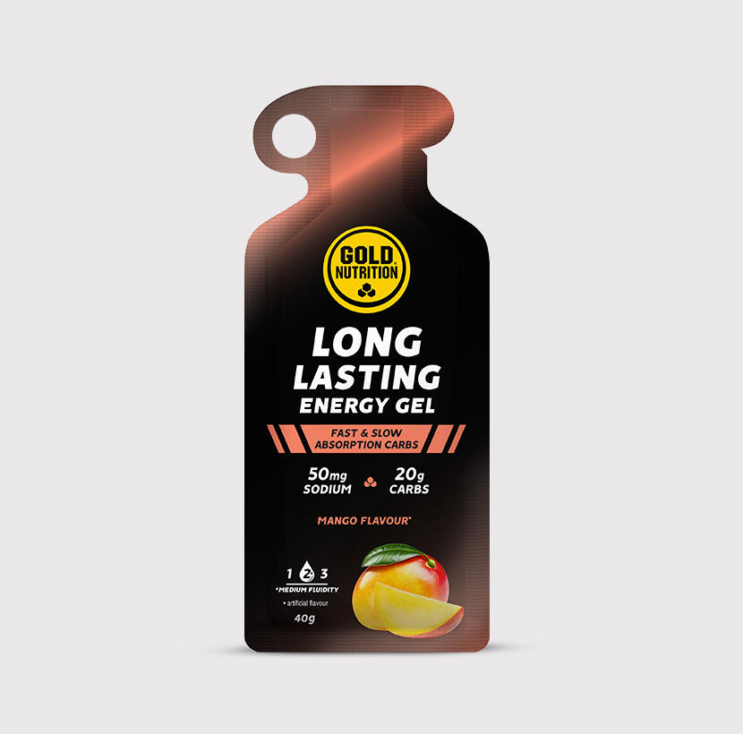 CAIXA DE 16 GÉIS ENERGÉTICOS DE LONGA DURAÇÃO MANGO - 40 G 2/3