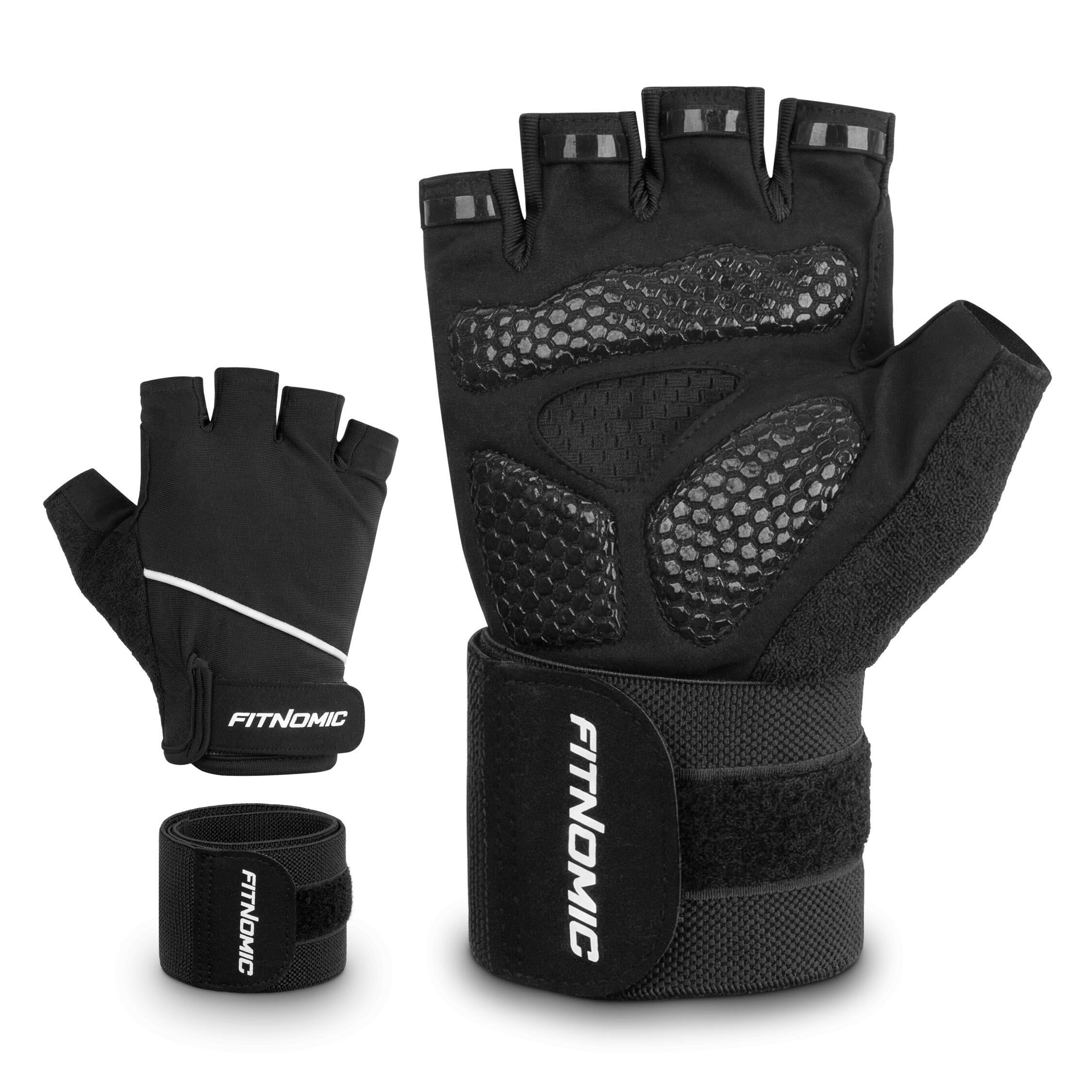 Fitness gloves รุ่น FN-1-20480-BLACK - FITNOMIC
