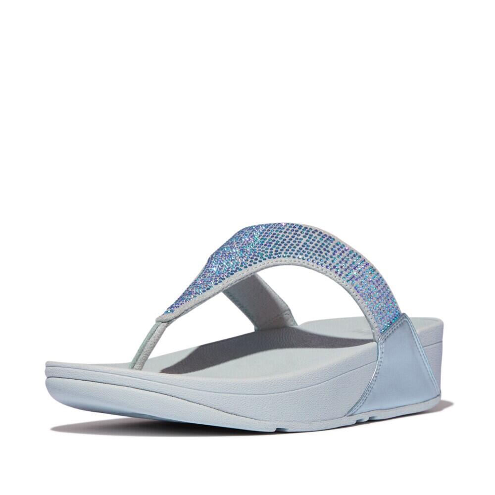 PANTOUFLE Ergonomica FEMME Fitflop Lulu Crystal Embellished  BLEU 6/7