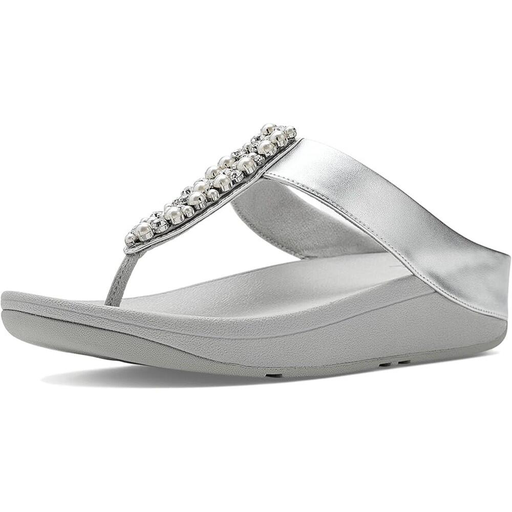 Fitflop Fino Pearls Crystalt ARGENT - PANTOUFLEs FEMME 3/7