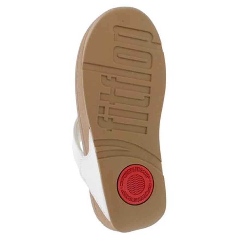 Chancla Mujer Fitflop Ergonomica Lulu Leather Toepost En Piel Blanca 5/5