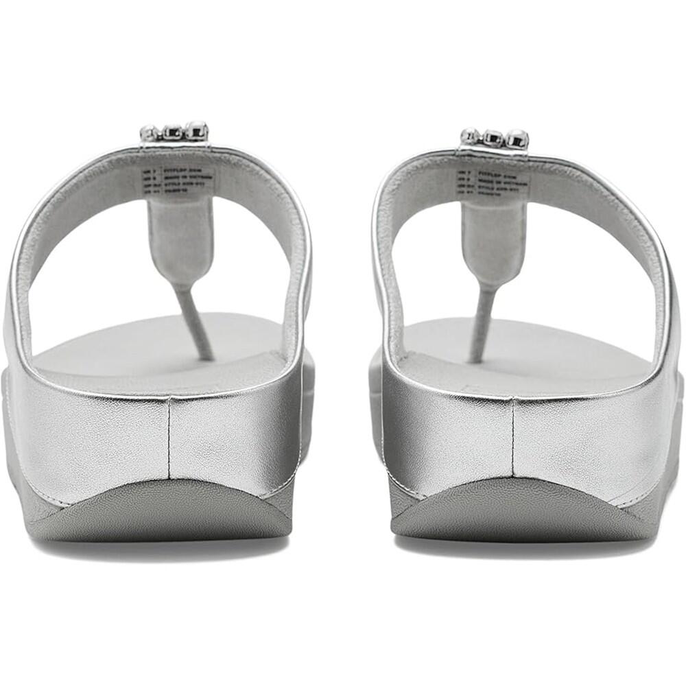 Fitflop Fino Pearls Crystalt ARGENT - PANTOUFLEs FEMME 5/7
