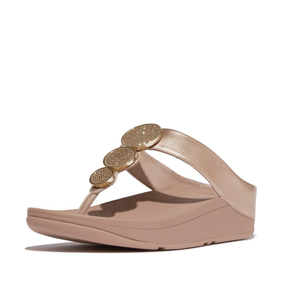 Chancla Ergonomica Mujer Fitflop Halo Bead-circle Toe Post Nude 4/5