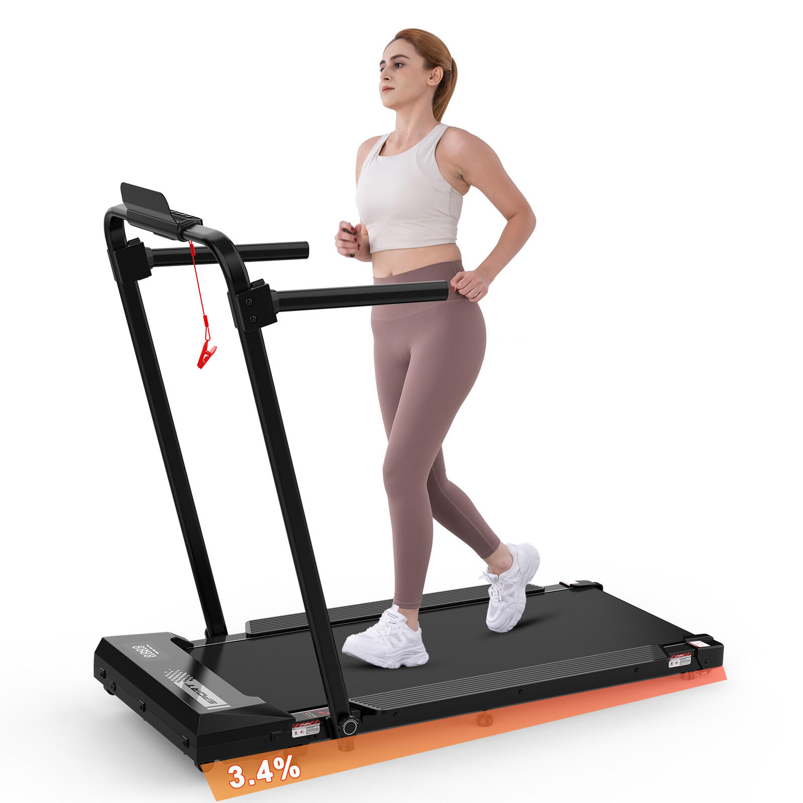 Bieżnia składana ZX8S – nachylenie 3,4%, moc 1400 W, prędkość 8 km/h, pilot 2/5