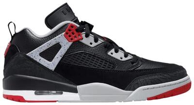 Air Jordan Spizike Low Black Cement - Black Gym Red Wolf Grey White