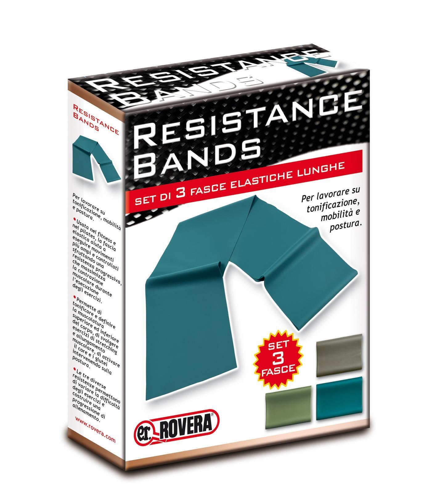 ROVERA Set de 3 Bandas Elásticas de Fitness para Tonificación y Stretching 4/5