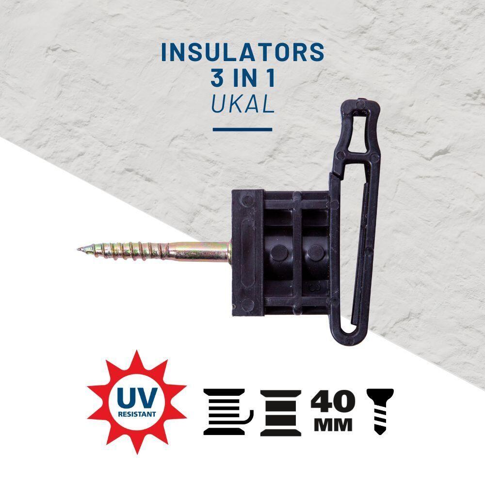 Accessoire pour clôture Isolateurs mixte 3 en 1 Ukal Elite (x55) 3/5