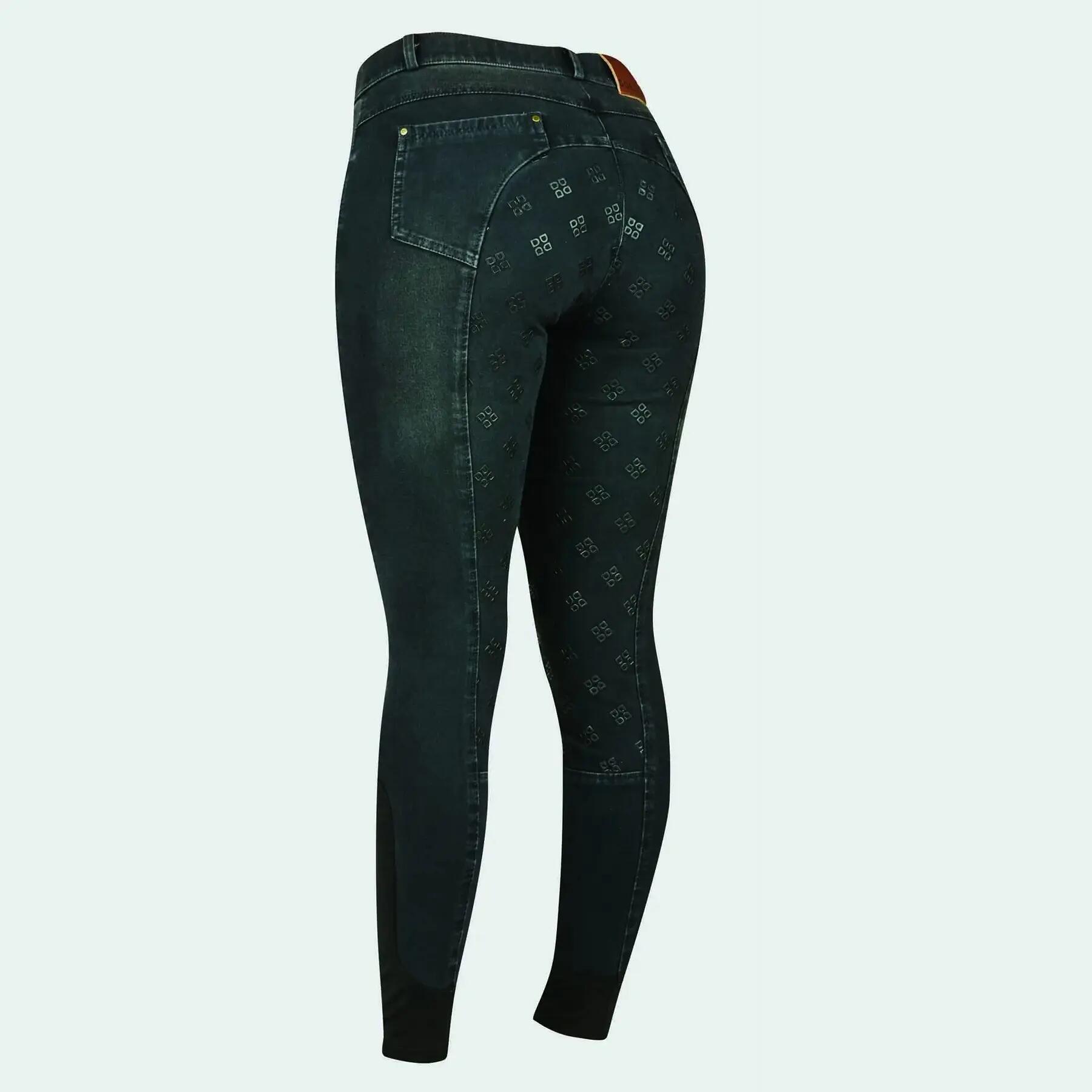 Bedruckte Reitjeans aus Silikon full grip Frau Dublin Shona 3/4