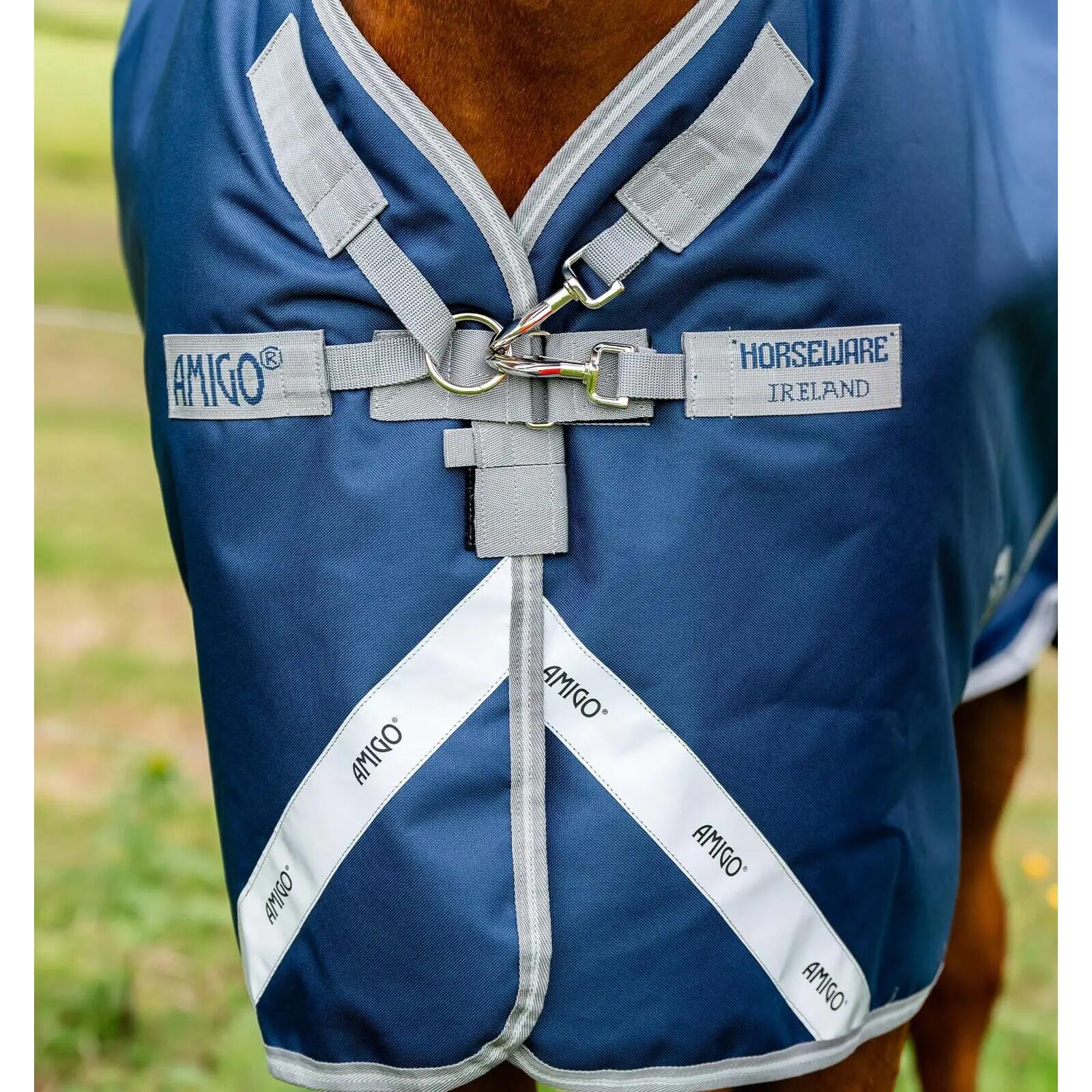 Manta de exterior para caballos con cubrecuello Horseware Amigo 1200D Plus 50g 3/3