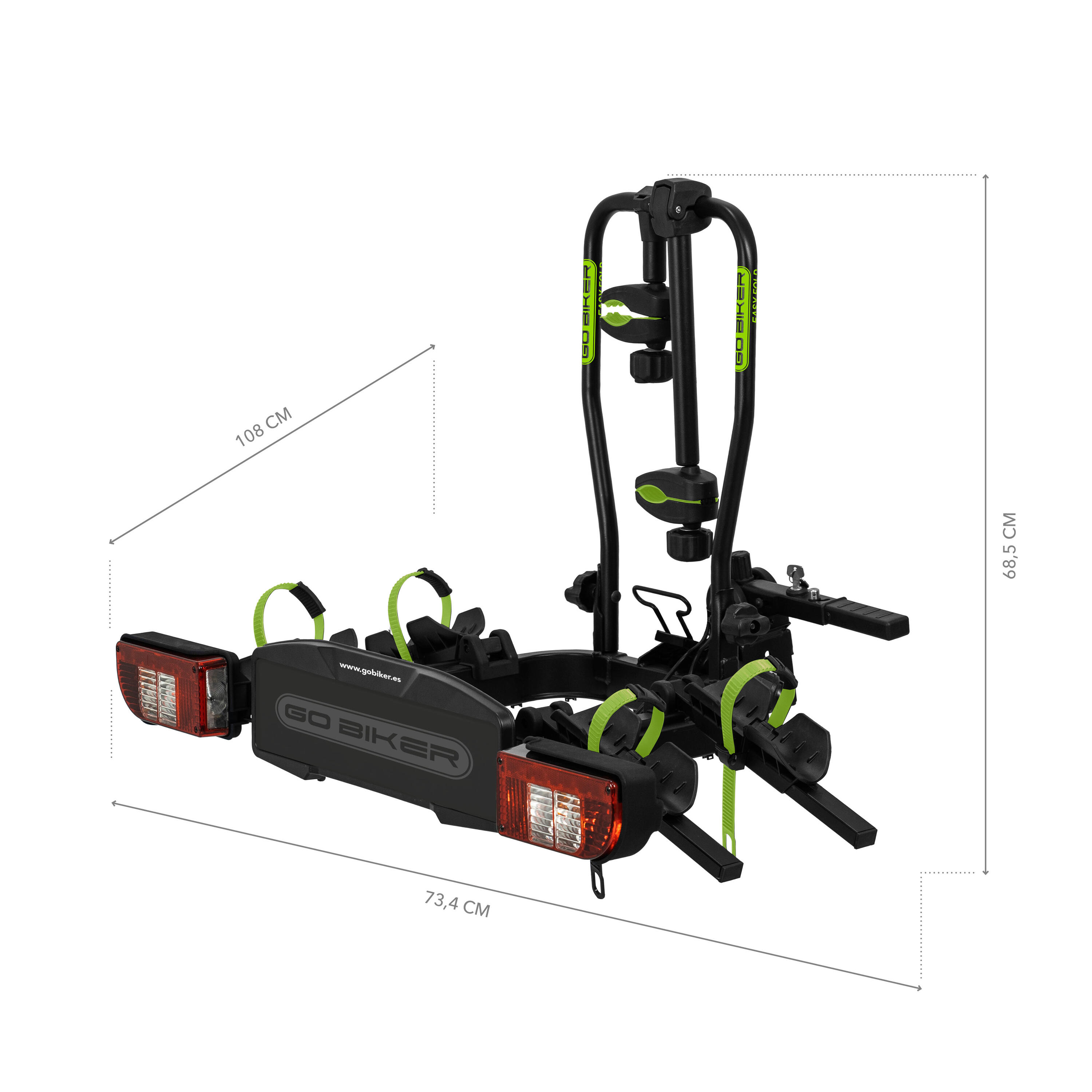 Porta-bicicletas Easy-Move para 2 E-bikes Dobrável 60 kg 5/7