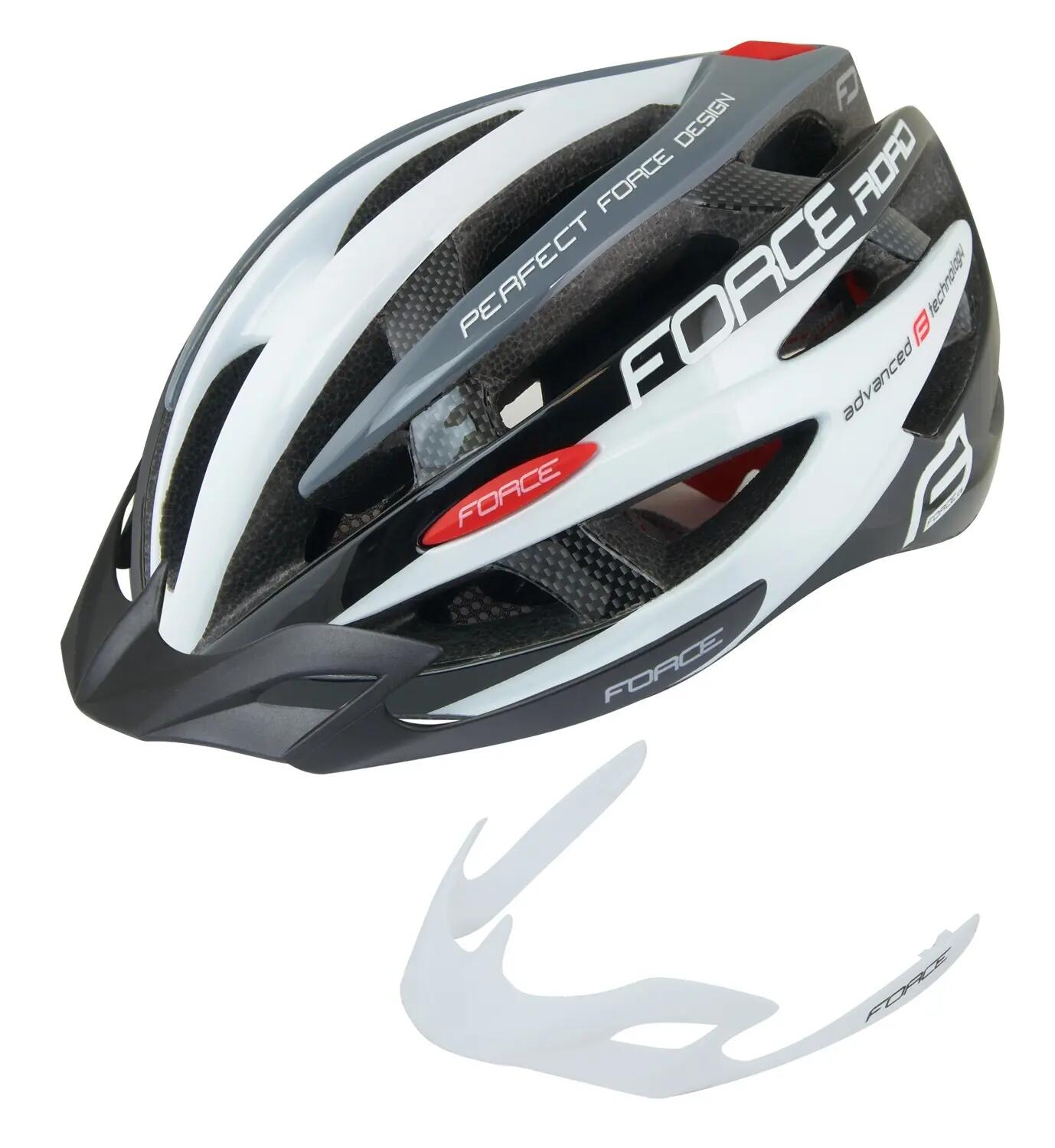 Casca Force Road Junior, Negru/Alb, XS - S 3/5