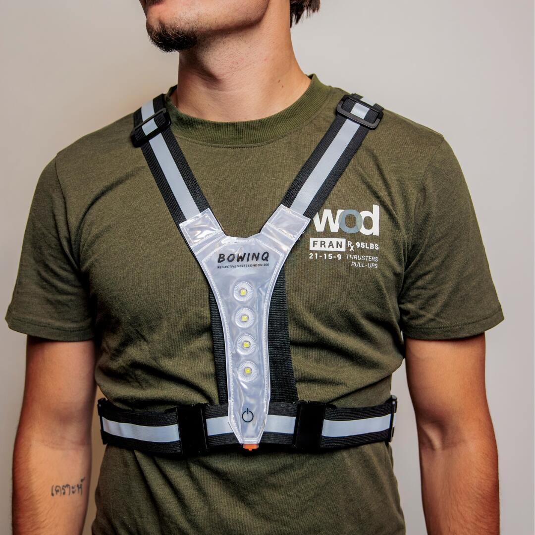 Gilet réfléchissant pour course à pied LED USB-C rechargeable London 200 4/7