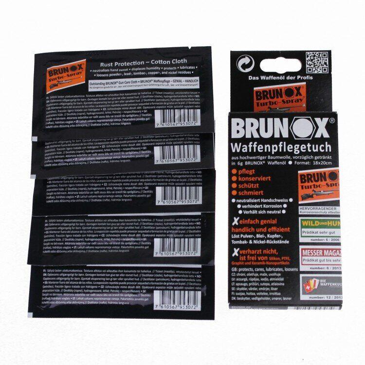 Set 5 servetele curatare arme de foc Brunox Gun Care Cloth