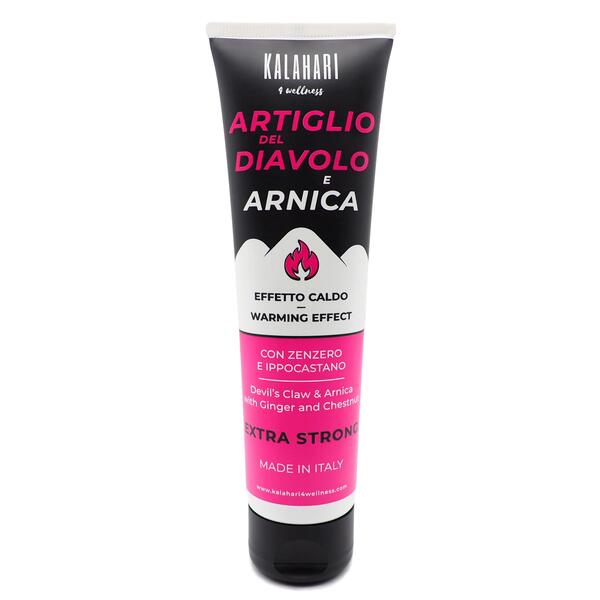 KALAHARI 4 WELLNESS Garra del Diablo y Arnica Gel, extra Fuerte, Efecto Calentador, Made in Italy