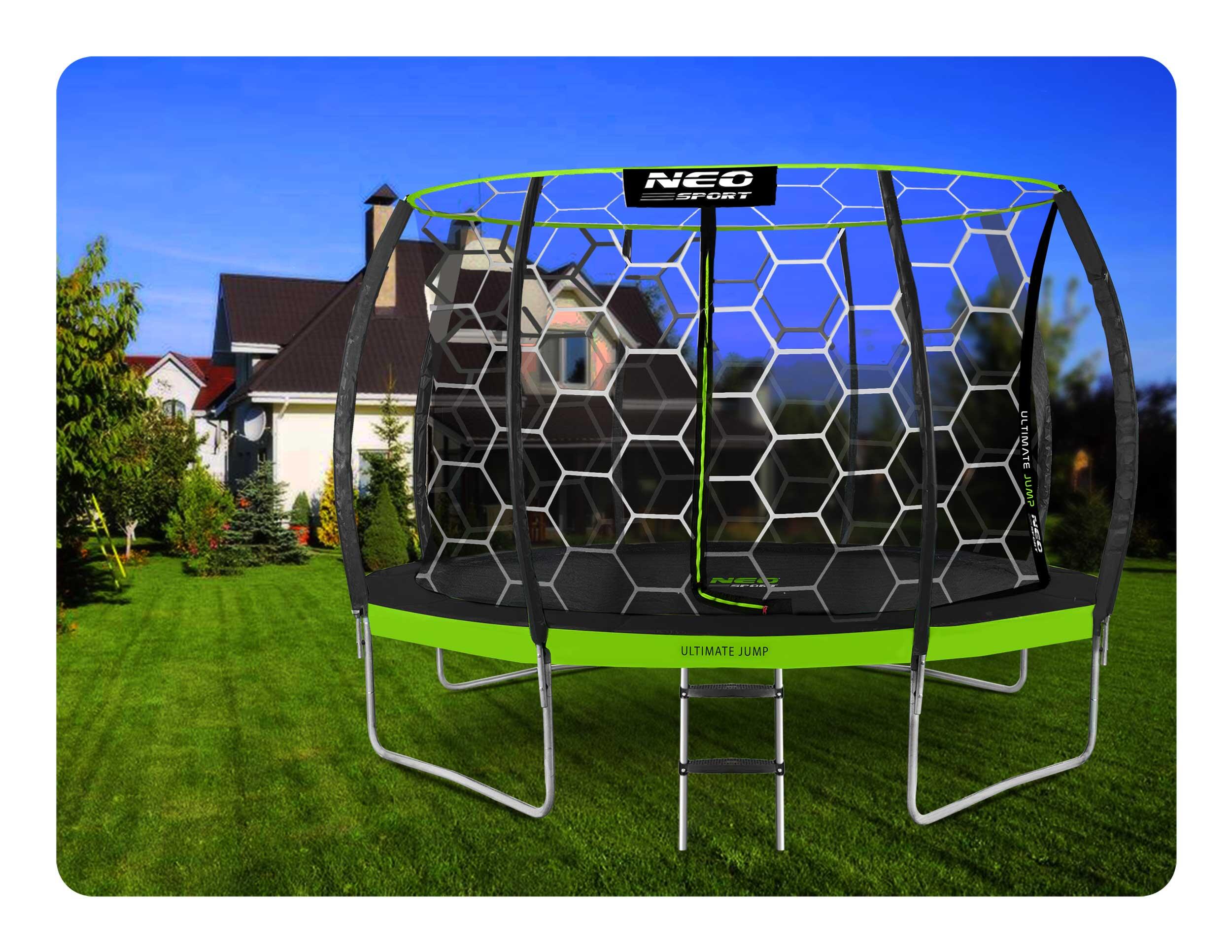 Trampolina ogrodowa Neo-Sport NS-12C221 Circle 374cm/12ft z siatką wewnętrzną 3/7