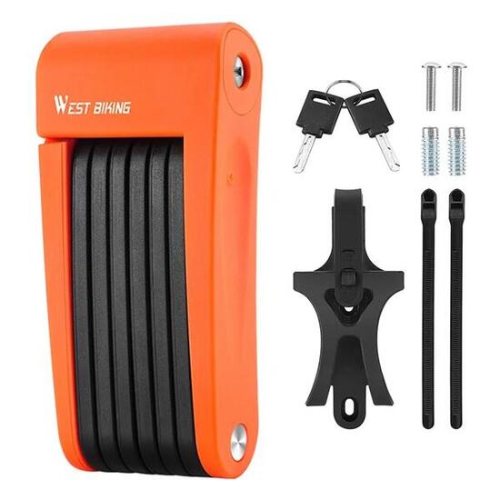 Mini draagbare en opvouwbare fietsslot voor mountainbike