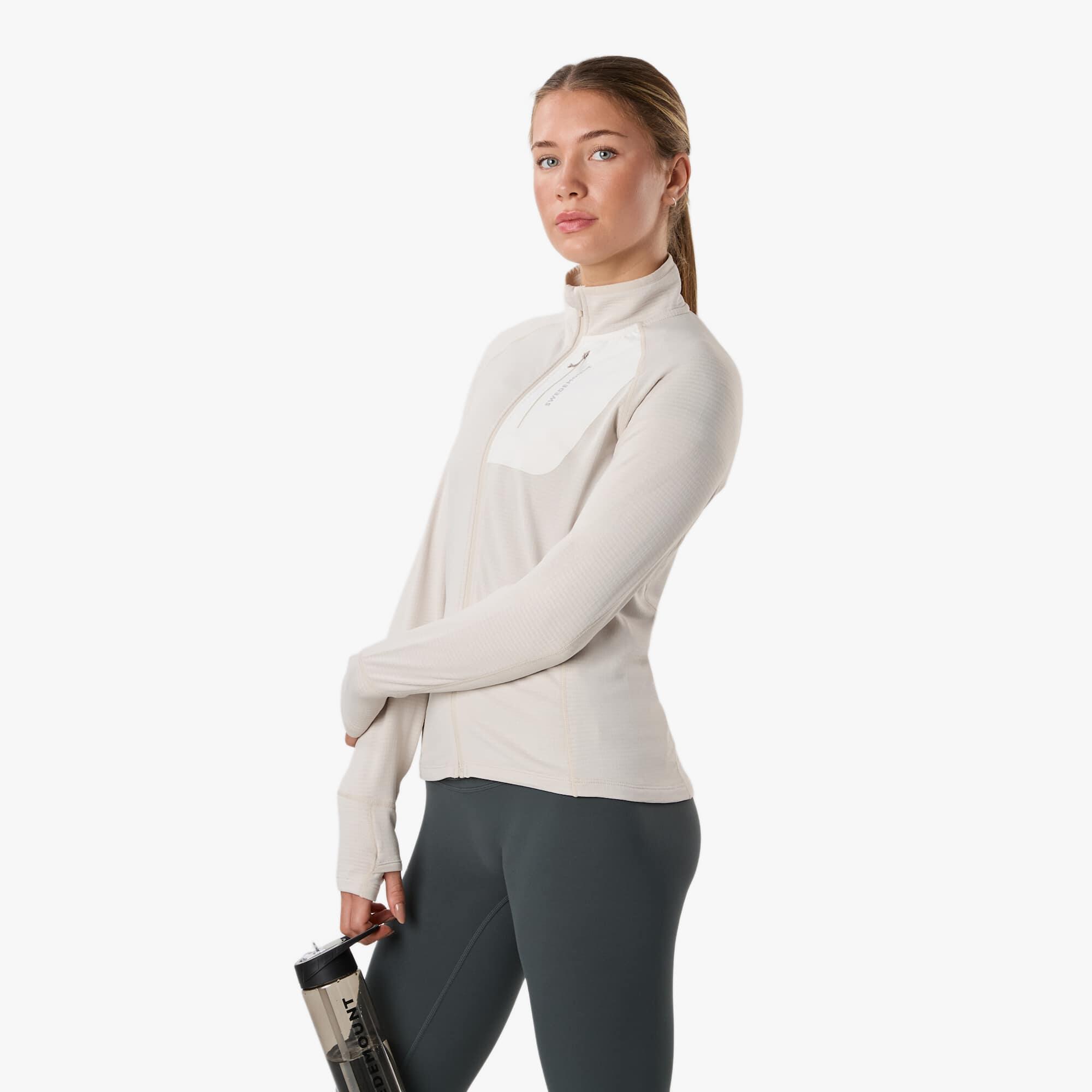 Pull randonnée femme respirant Ultra Light Tech Midlayer Full Zip entraînement 4/7