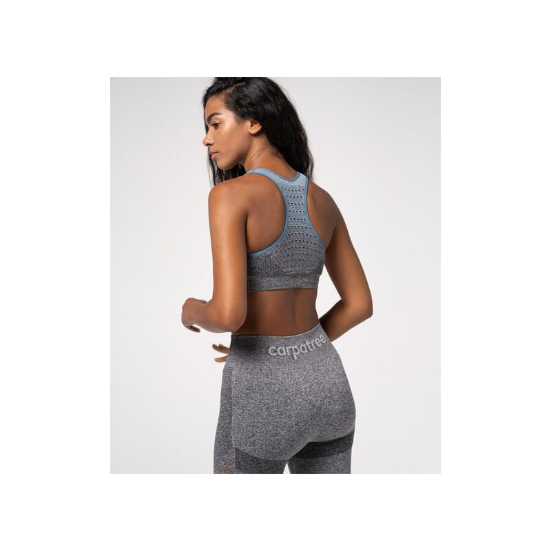 Bustieră fitness antrenament Phase Seamless gri