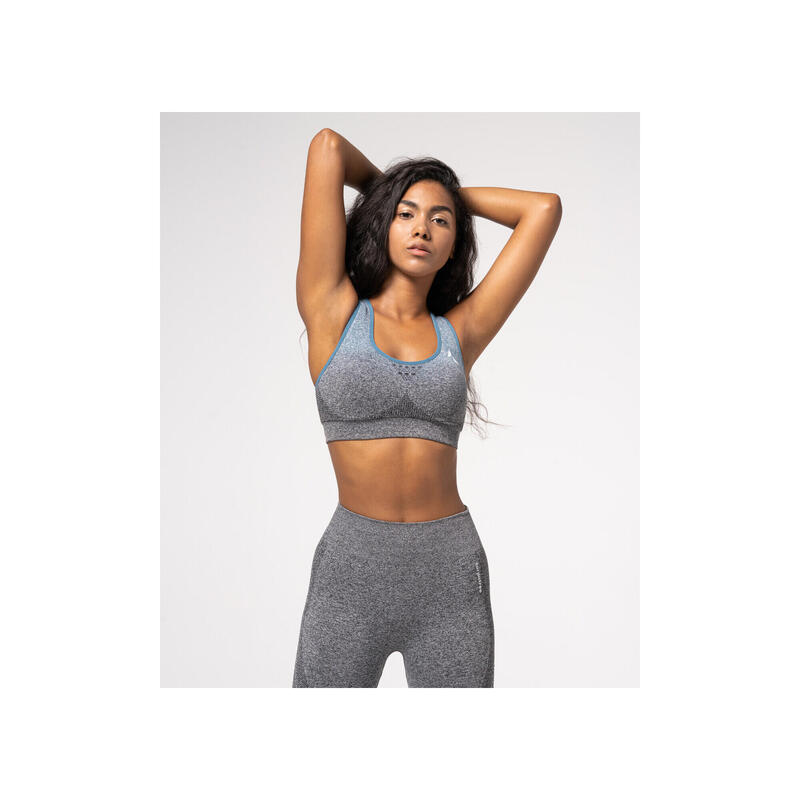 Bustieră fitness antrenament Phase Seamless gri