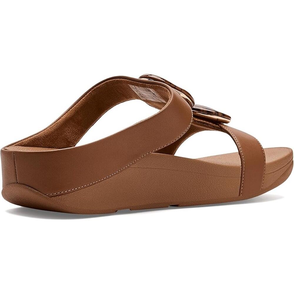 Fino Marbled-stone Slides Piel Camel – Chanclas Mujer 5/7