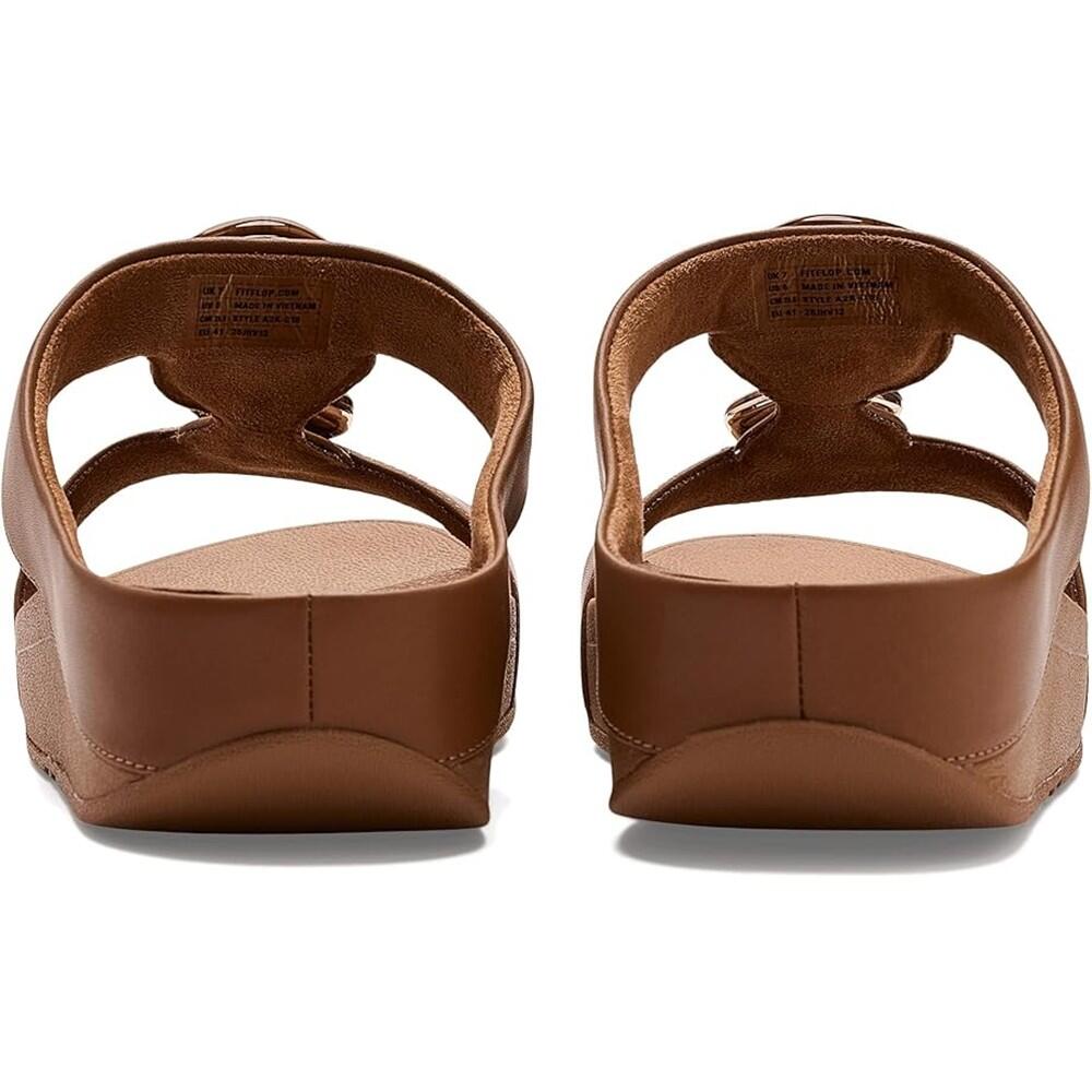 Fino Marbled-stone Slides Piel Camel – Chanclas Mujer 4/7
