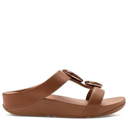 Fino Marbled-stone Slides Piel Camel – Chanclas Mujer