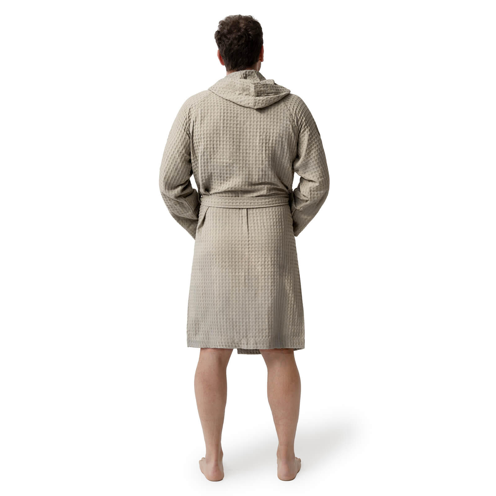COGAL® - Albornoz de hombre de piqué de nido de abeja, 100% algodón - Lino - S 3/5