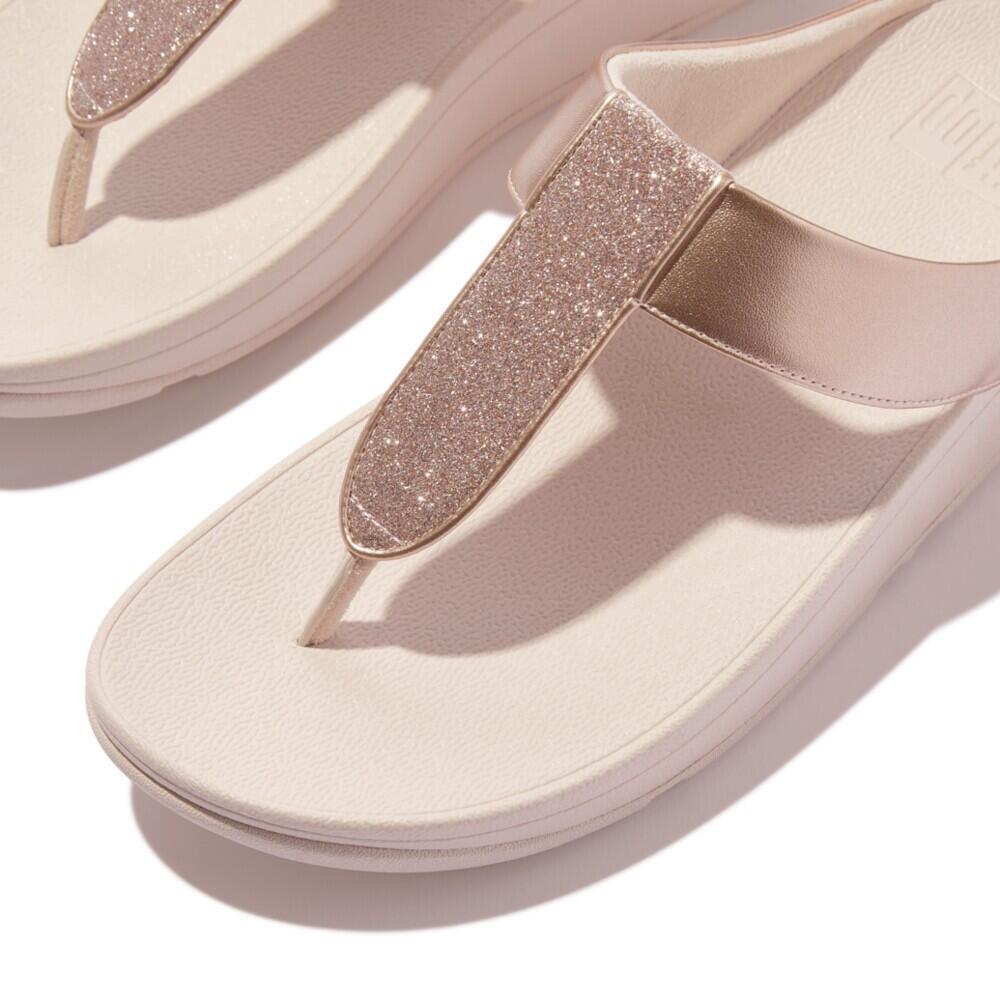 Comda Chancla Ergonomica Mujer Fitflop Fino Glitterdust Metal Rosa 3/5