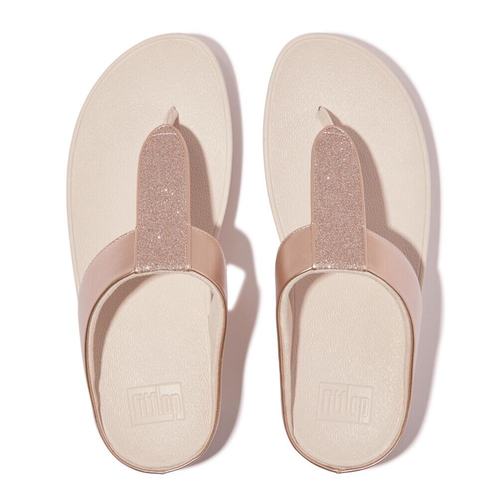 Comda Chancla Ergonomica Mujer Fitflop Fino Glitterdust Metal Rosa 2/5