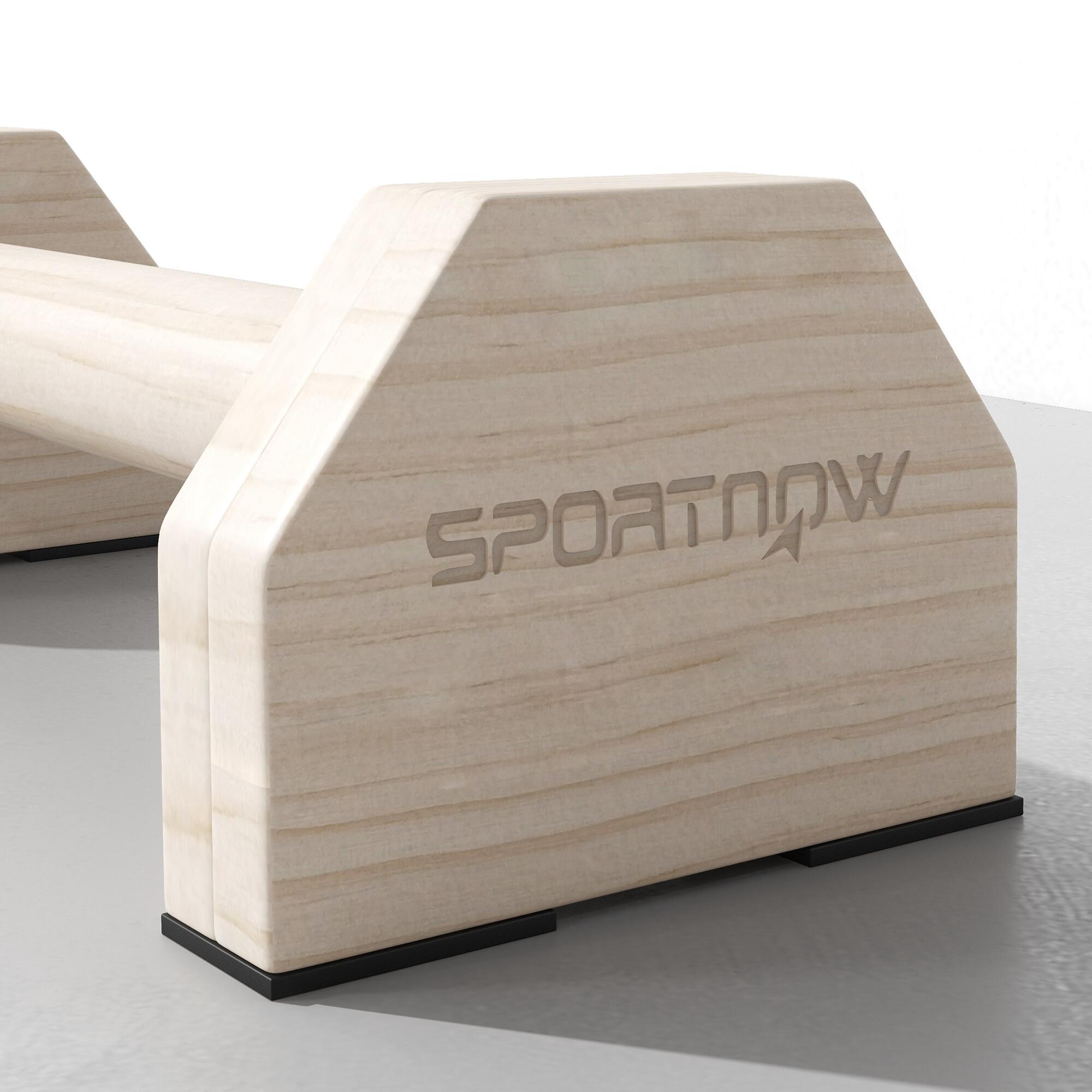 Paralelas Calistenia SPORTNOW 30x13x10 cm Madera Natural 5/7