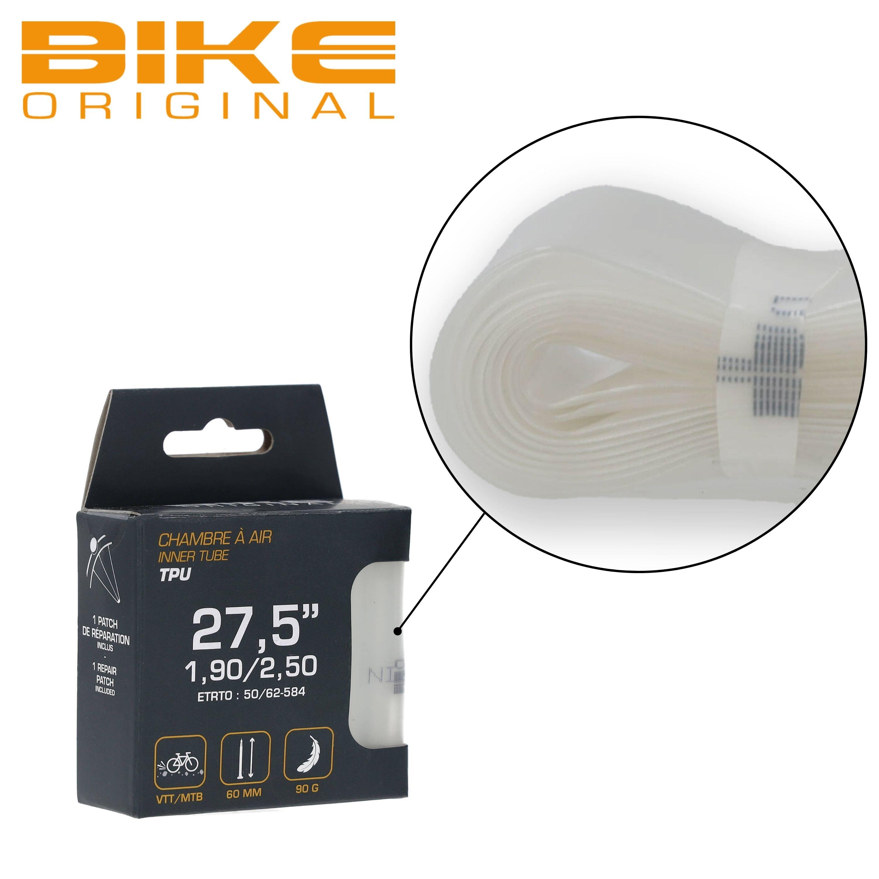 Lot de 2 Chambres à Air TPU VTT 27.5” – Presta - 90g 5/7