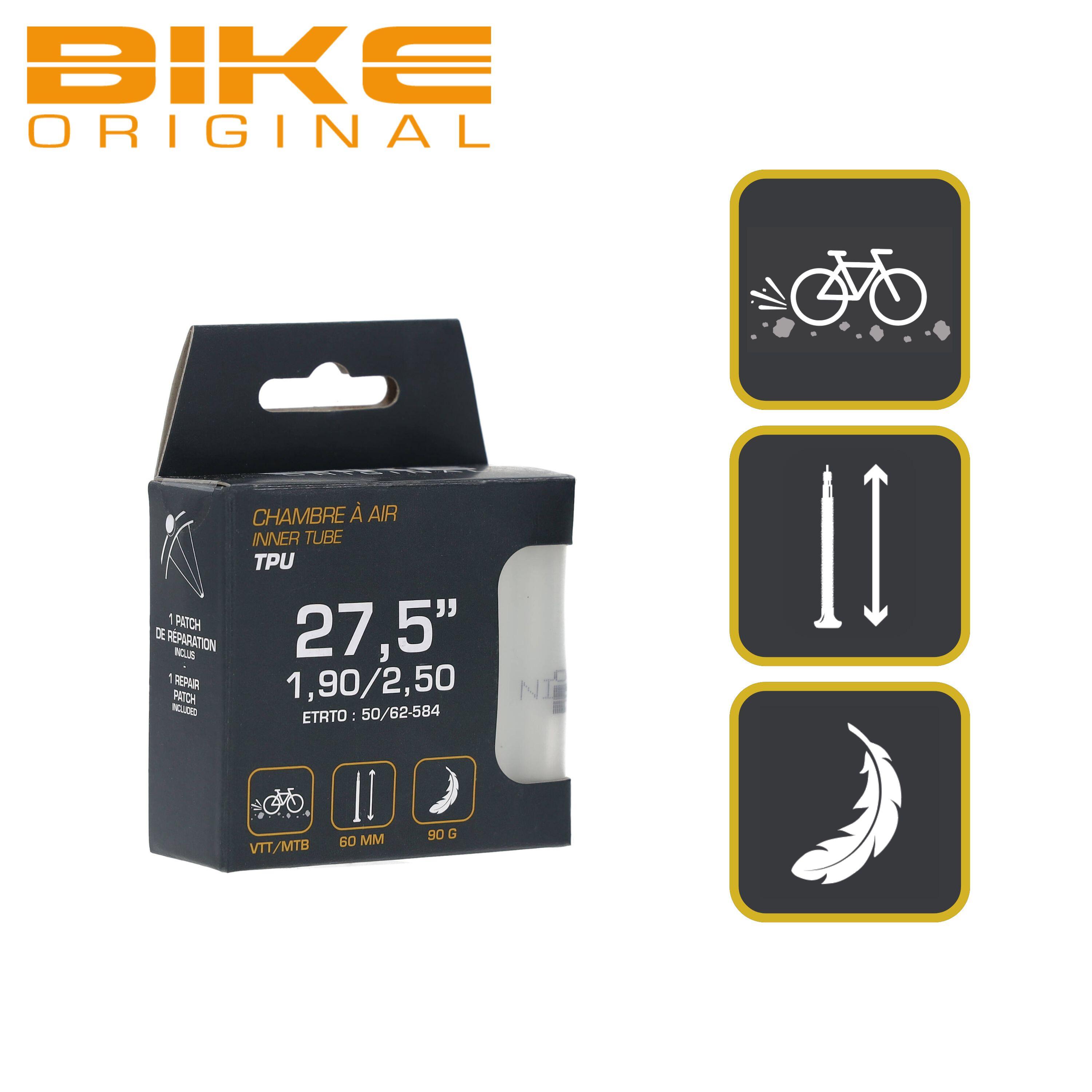 Lot de 2 Chambres à Air TPU VTT 27.5” – Presta - 90g 6/7