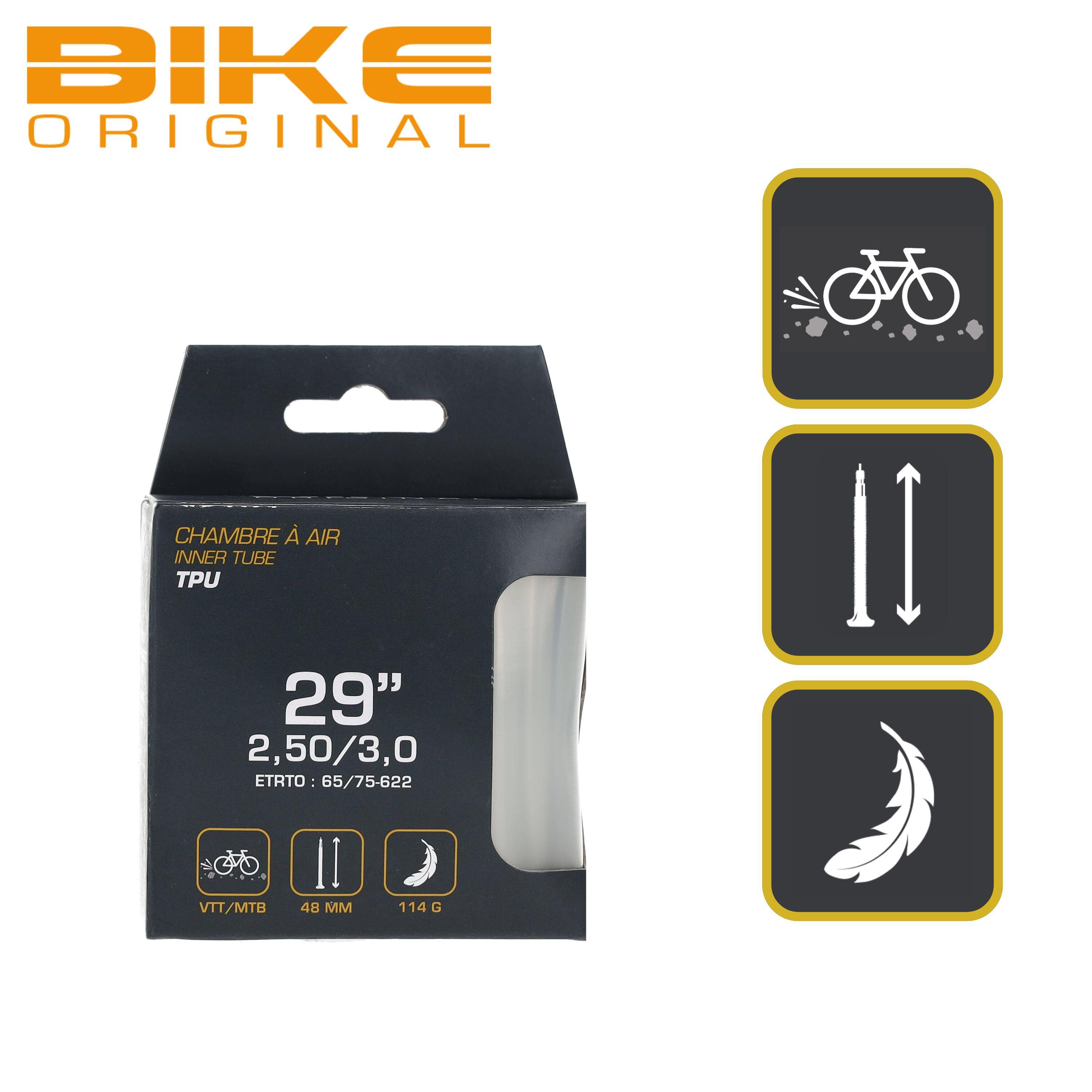 Lot de 2 Chambres à Air TPU VTT/ FAT BIKE 29” x 2.50–3.0 – Presta - 114g 6/7