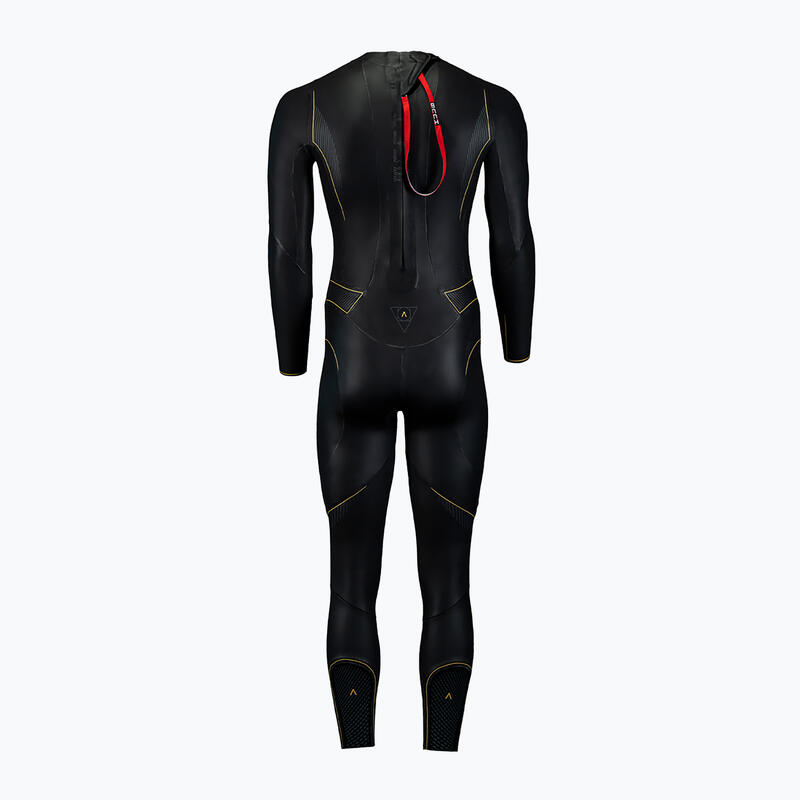 Costum de triatlon pentru bărbați HUUB Alchemy 3:5 mm negru/gri/auriu