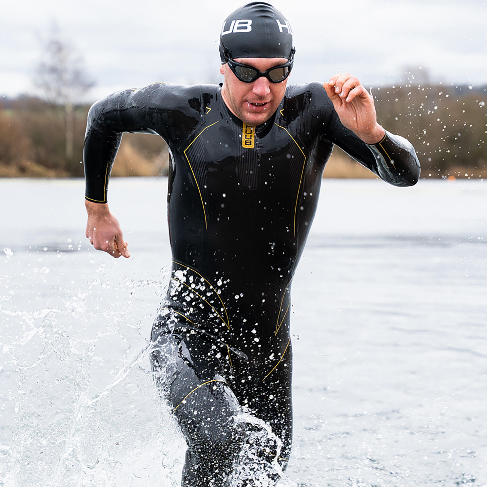 Pianka triathlonowa męska HUUB Alchemy 3:5 mm black/grey/gold 7/7