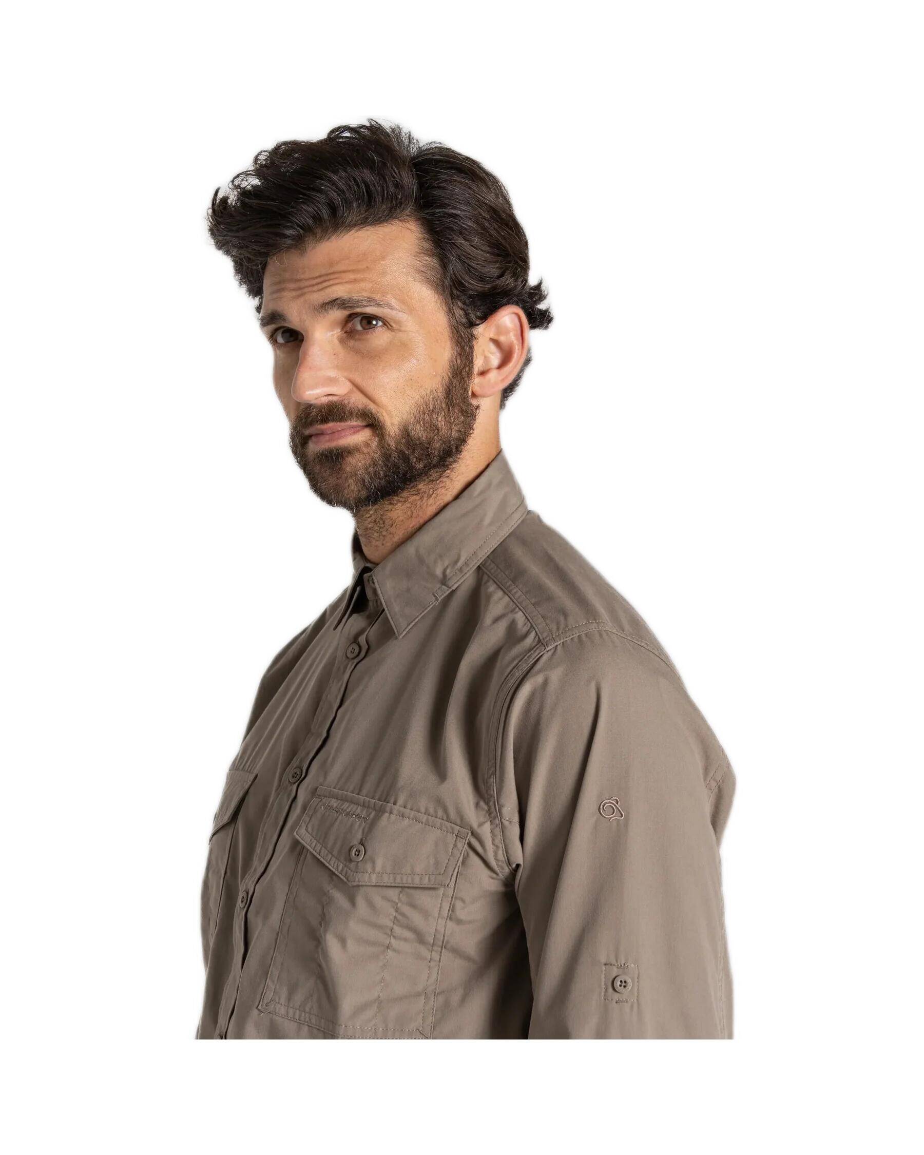 Craghoppers Men's Kiwi Long-Sleeved Shirt Pebble -  4