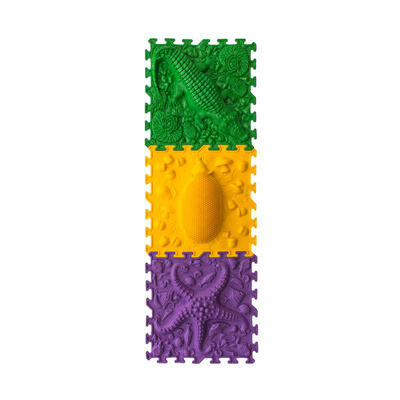 Bambini Sensoriale Montessori Tappeto 25x25 cm Animal Trio Multicolore