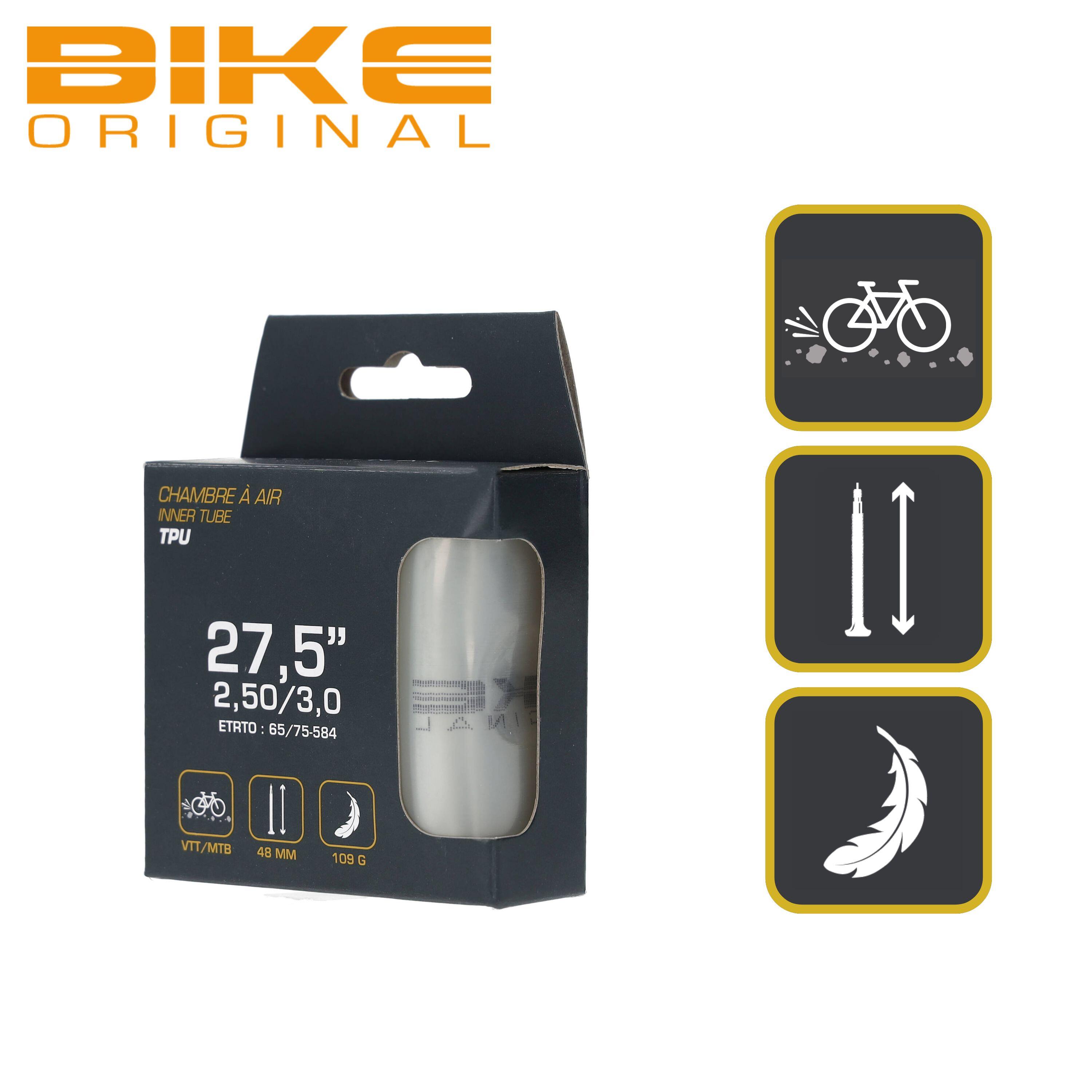 Lot de 2 Chambres à Air TPU VTT 27.5" – Ultra Légère 109 g – Valve Presta 48 mm 6/7