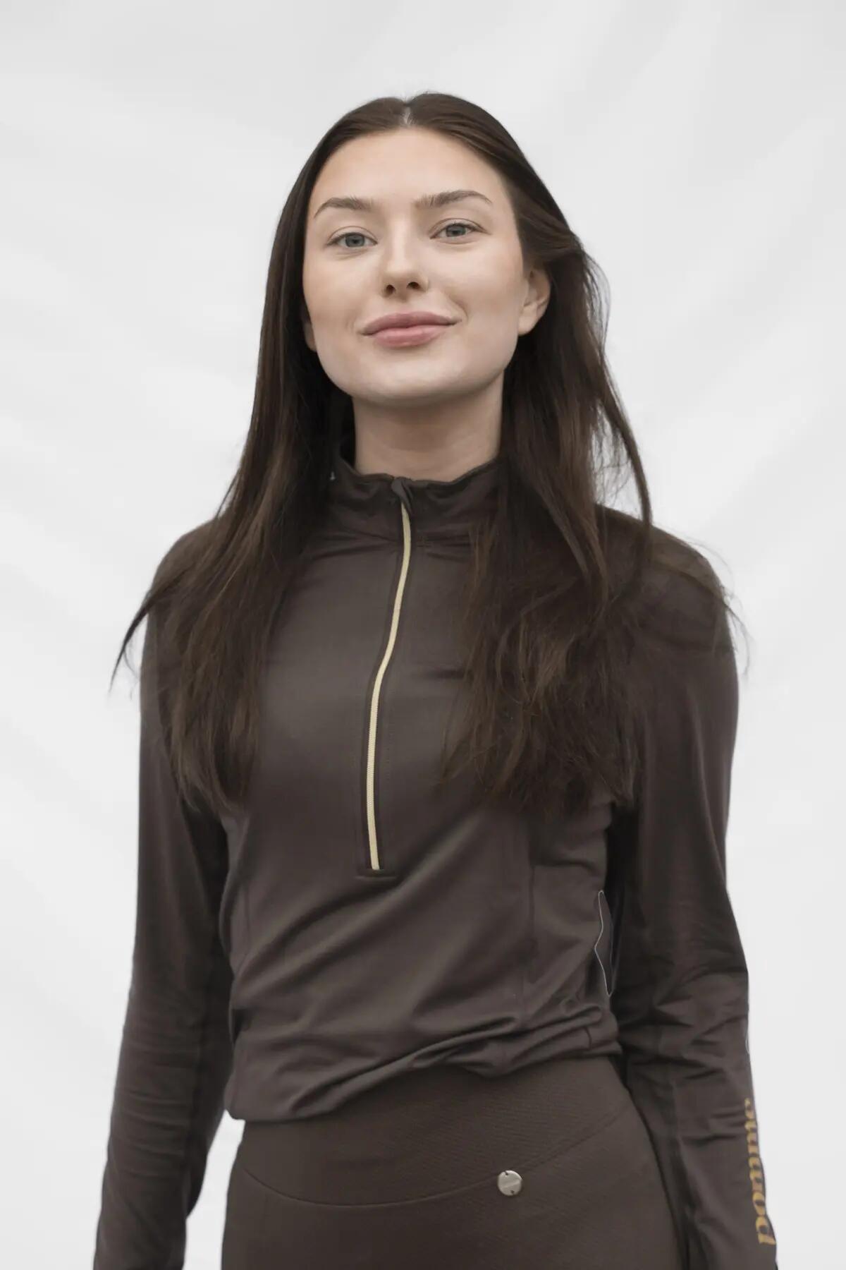 Paris Soft Zip - Maglia con zip, cioccolato 4/4