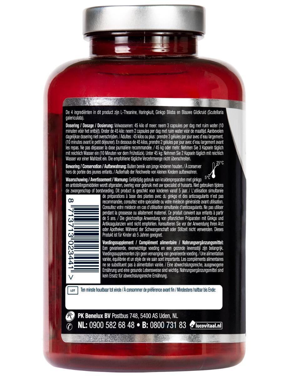 Lucovitaal L-Theanine Omega 3 210 capsules MAXI POT 3/4