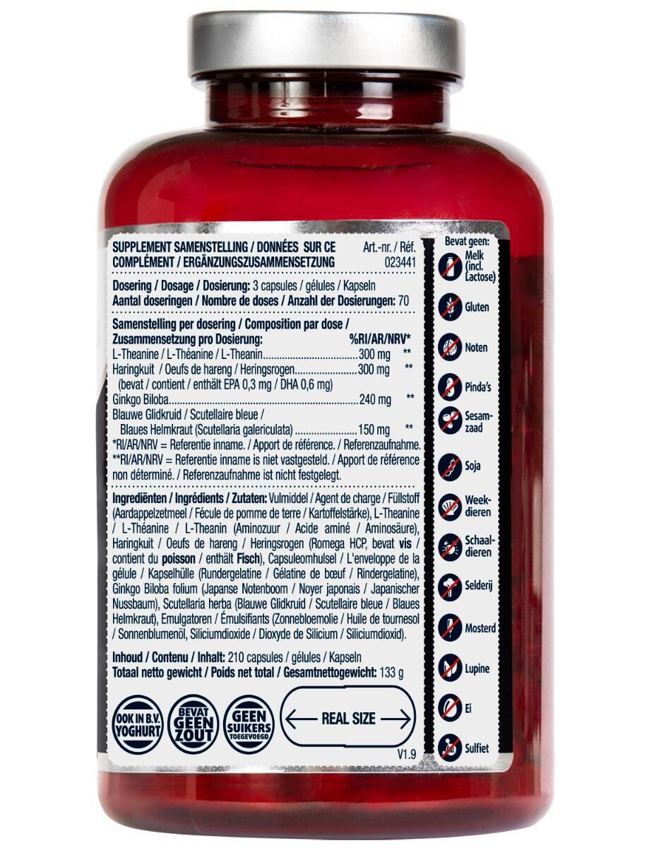 Lucovitaal L-Theanine Omega 3 210 capsules MAXI POT 2/4