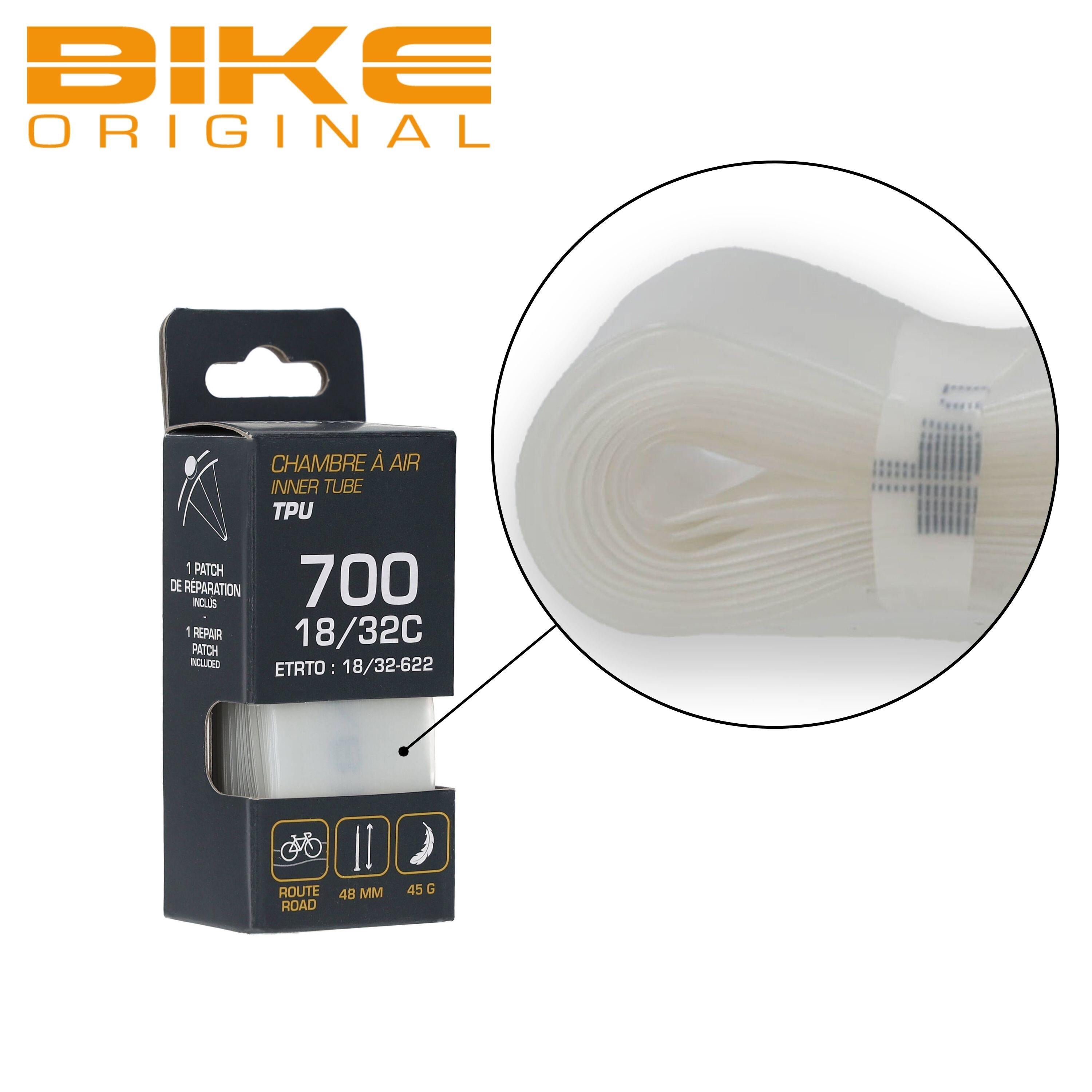 Lot de 2 Chambres à air TPU 700 x 18–32 – Presta – Vélo Route - 45g 4/6