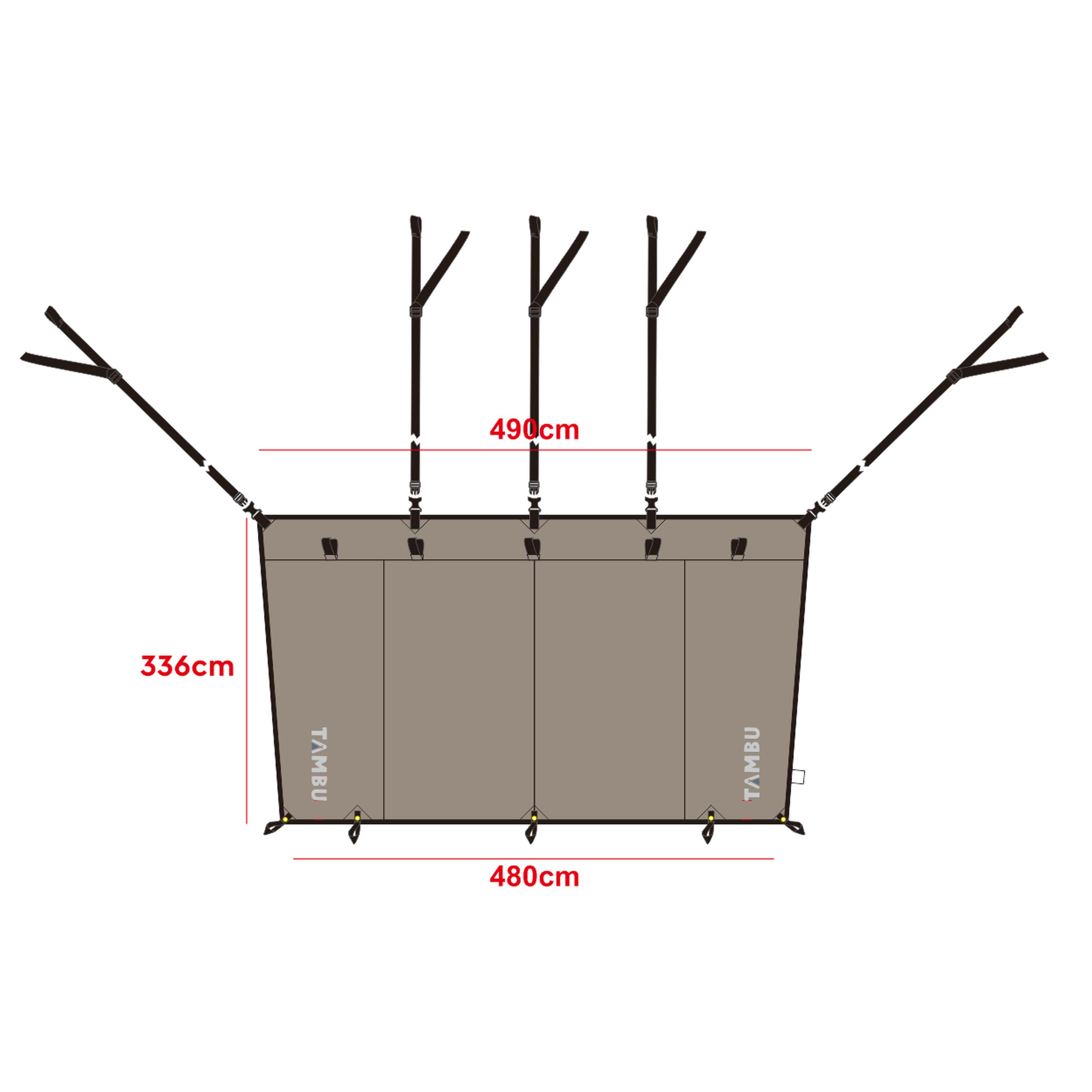 Tenda da sole Tambu per tenda da tetto YANO 2/6