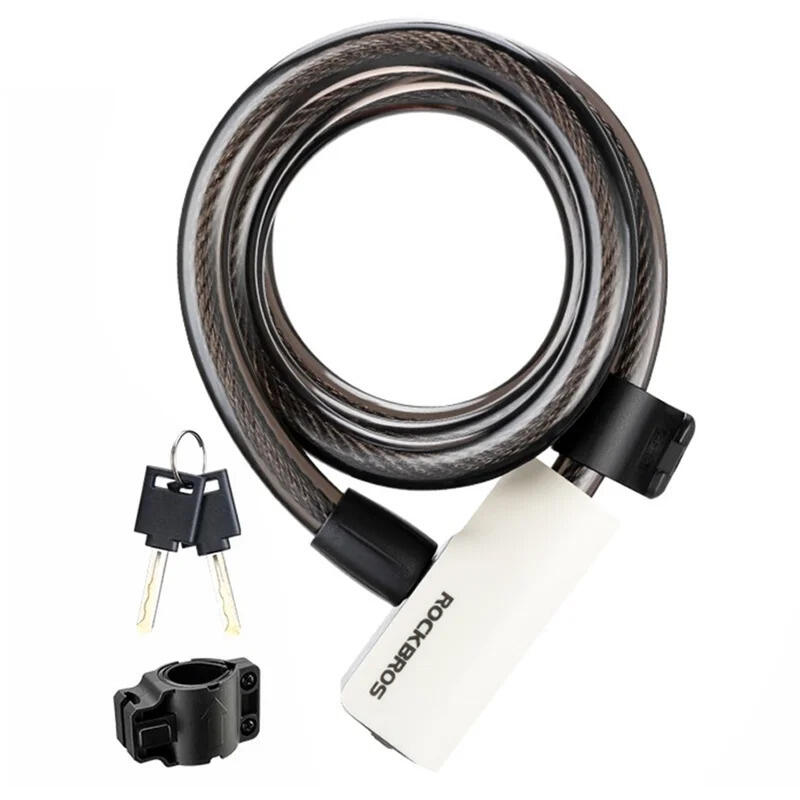 Steel Anti-Theft Bike Lock with Spiral Cable