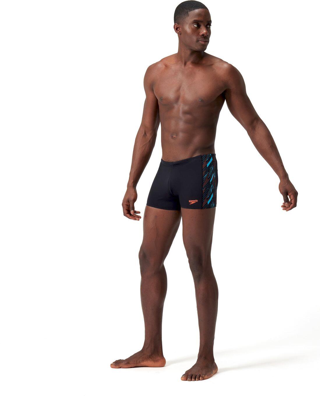 Maillot de Bain Speedo Hyper Boom Panel Noir / Rouge 3/4