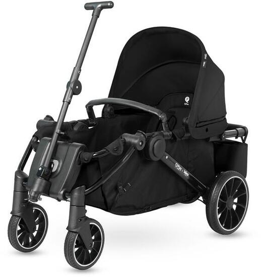 Qplay Go Cargo – Poussette pliable & chariot - Noir