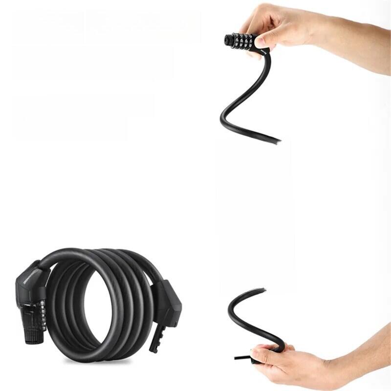 Fietsenslot met stalen kabel en 4-cijferige code 3/5