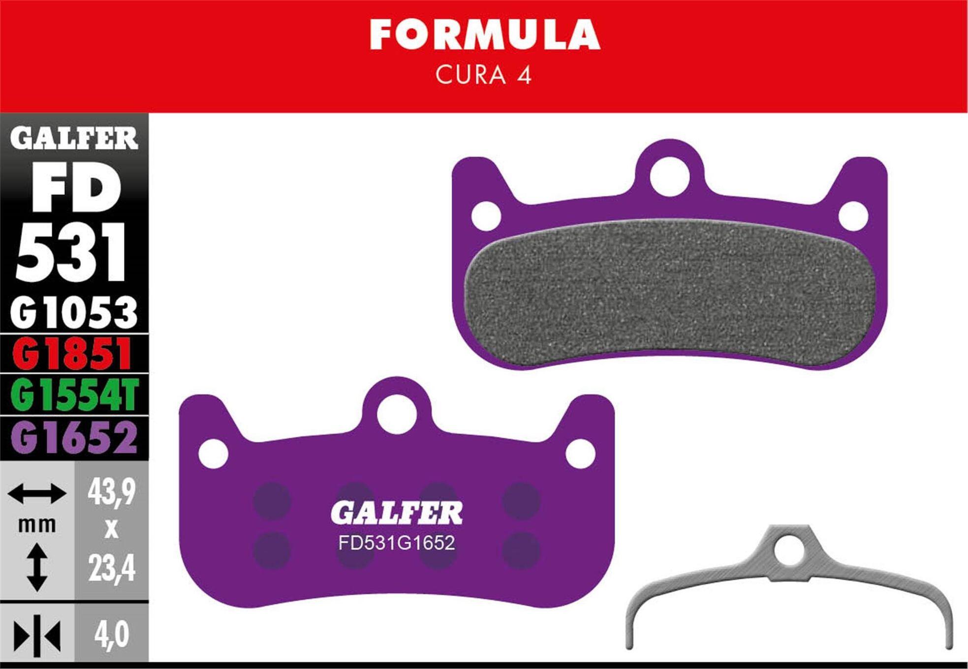 GALFER E‑Bike Scheibenbremsbeläge für Formula 2/3