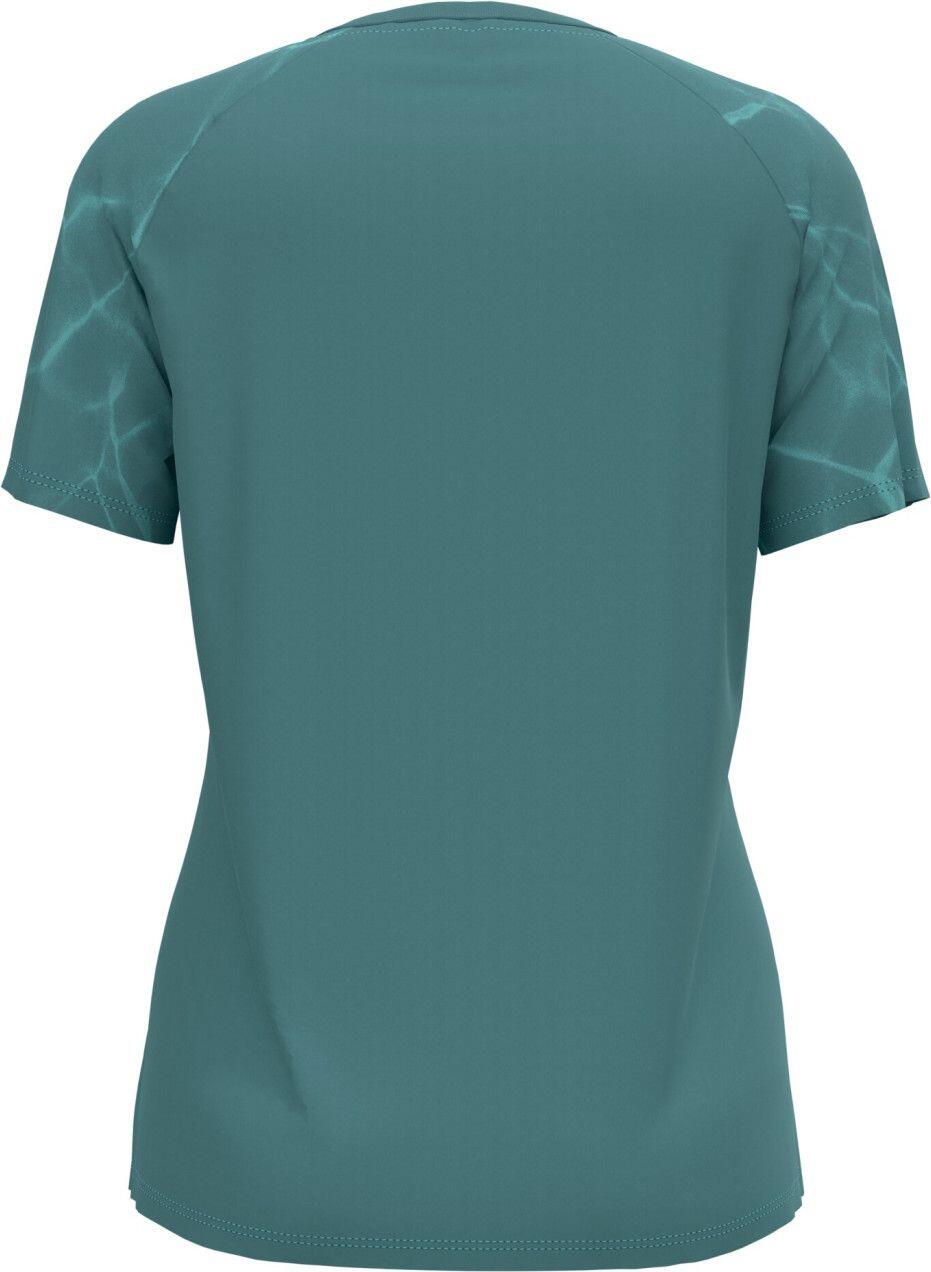 Odlo Essential Print Short Sleeve Jersey Blue 2/2